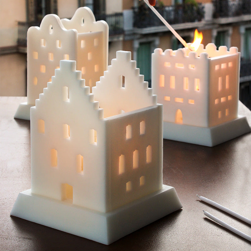 Vela casita de Navidad