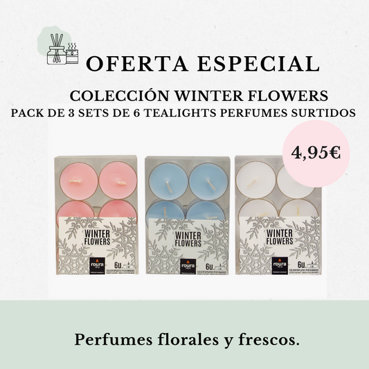 SUPER OFERTA!!! Pack de 3 sets de 6 tealights perfumes surtidos