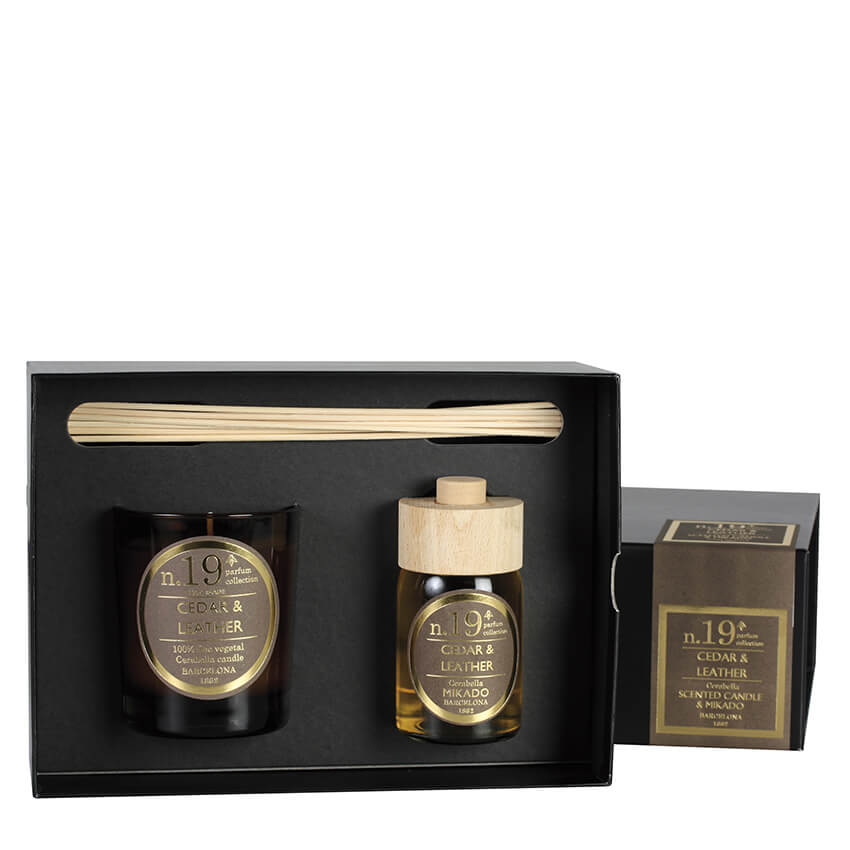 Set de regalo de vela perfumada y mikado colección "Numbers"