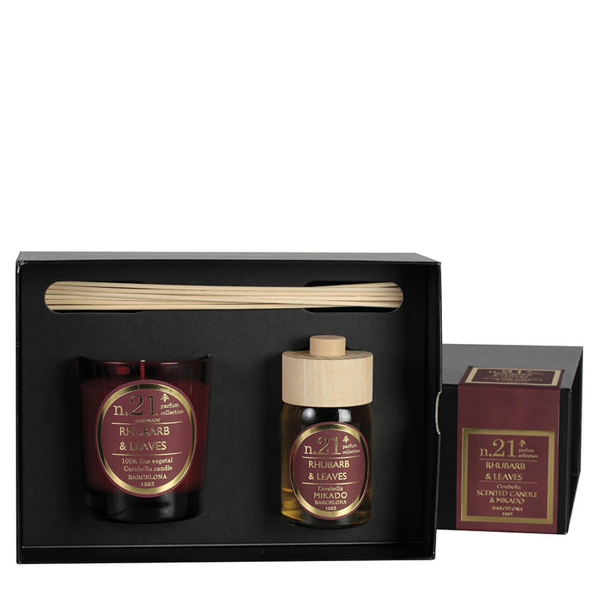 Set de regalo de vela perfumada y mikado colección "Numbers"