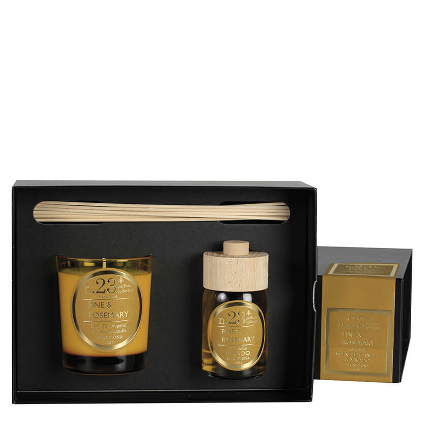 Set de regalo de vela perfumada y mikado colección "Numbers"