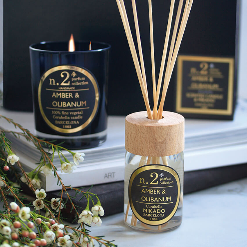 Set de regalo de vela perfumada y mikado colección "Numbers"