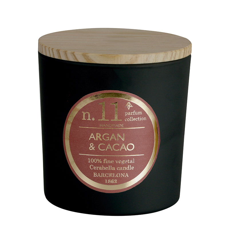 Vela perfumada en vaso de cristal negro colección "Numbers"