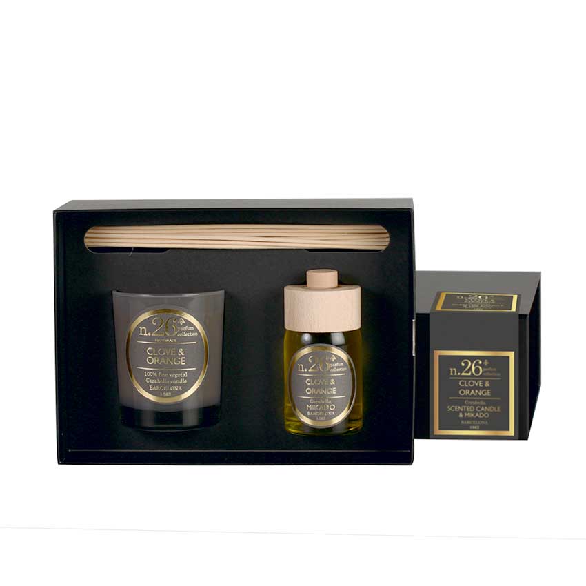 Set de regalo de vela perfumada y mikado colección "Numbers"