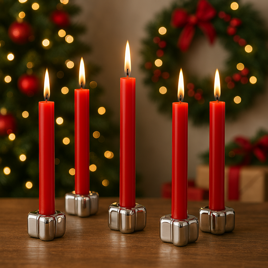 Velita para Árbol de Navidad color rojo