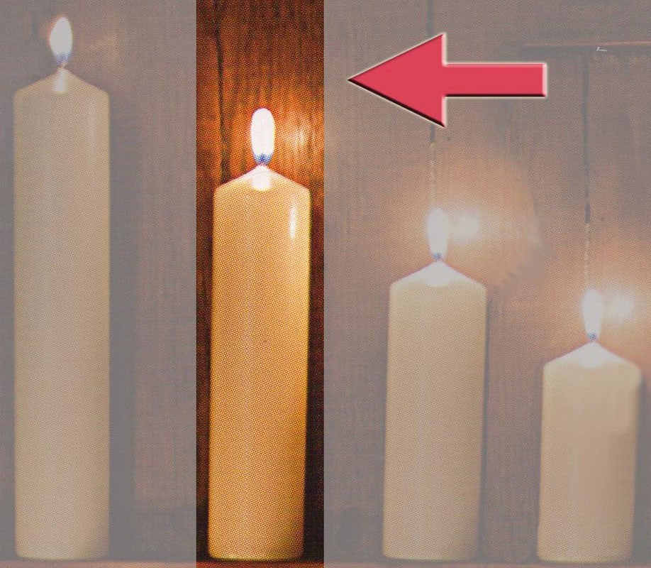 Cylindrical candle 25 x 5 cm
