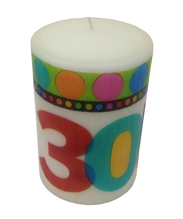 Vela de cumpleaños de 15 x 10 decorada artesanalmente