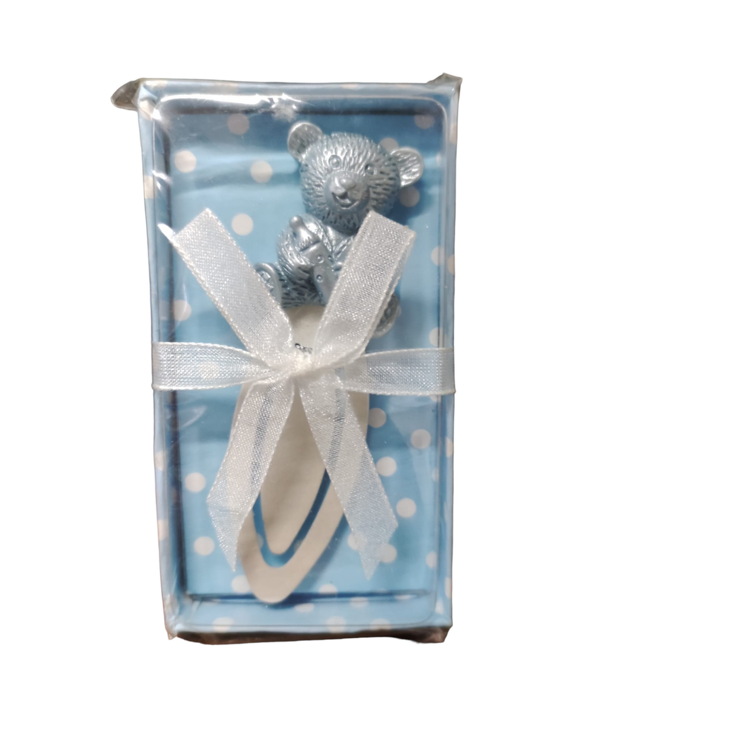 SUPER OFERTA!! Punto de libro de Osito rosa o azul + caja regalo
