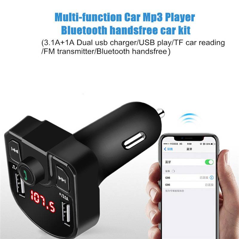 Cargador MP3 coche multifunción