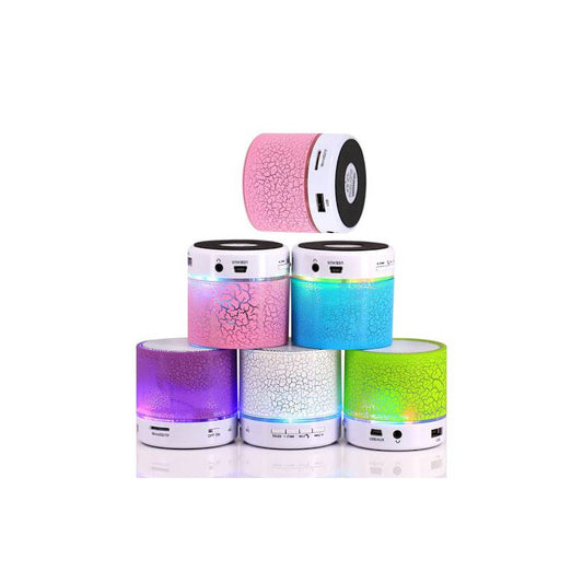 Mini altavoz bluetooth con luz led, radio y USB