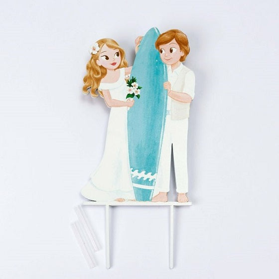 Cake topper novios Surf