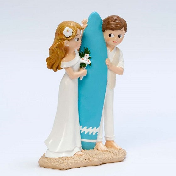 Figura pastel novios surferos