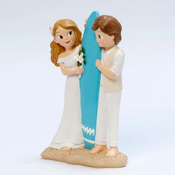 Figura pastel novios surferos