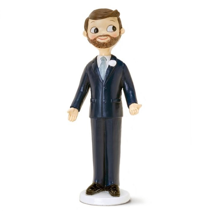 Figura para pastel novio con barba