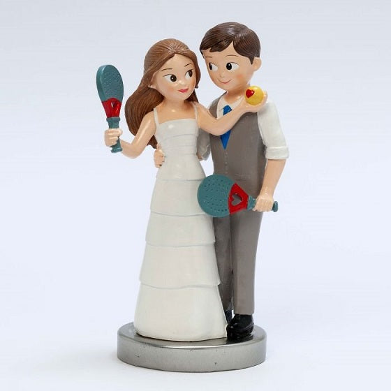 Figura pastel novios pádel