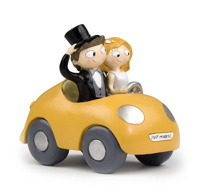 Figura pastel novios Pop & Fun en coche