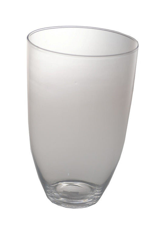 Jarrón de cristal redondo