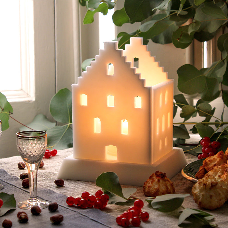 Vela casita de Navidad