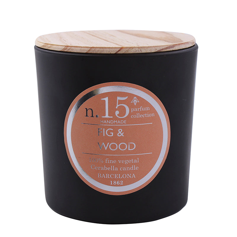 Vela perfumada en vaso de cristal negro colección "Numbers"