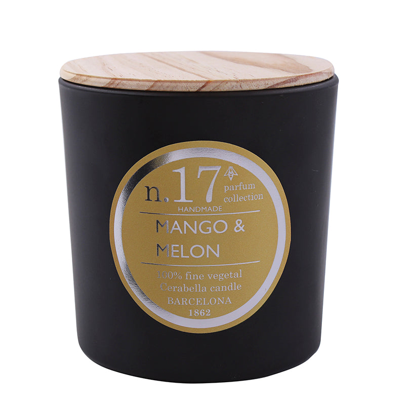 Vela perfumada en vaso de cristal negro colección "Numbers"