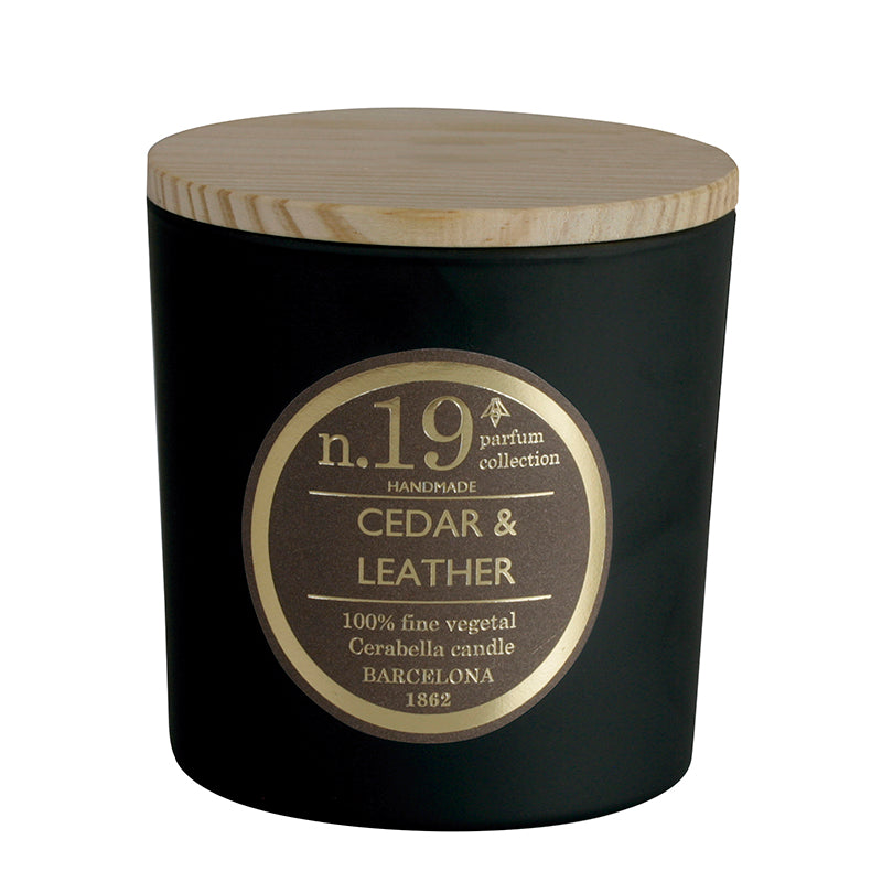 Vela perfumada en vaso de cristal negro colección "Numbers"