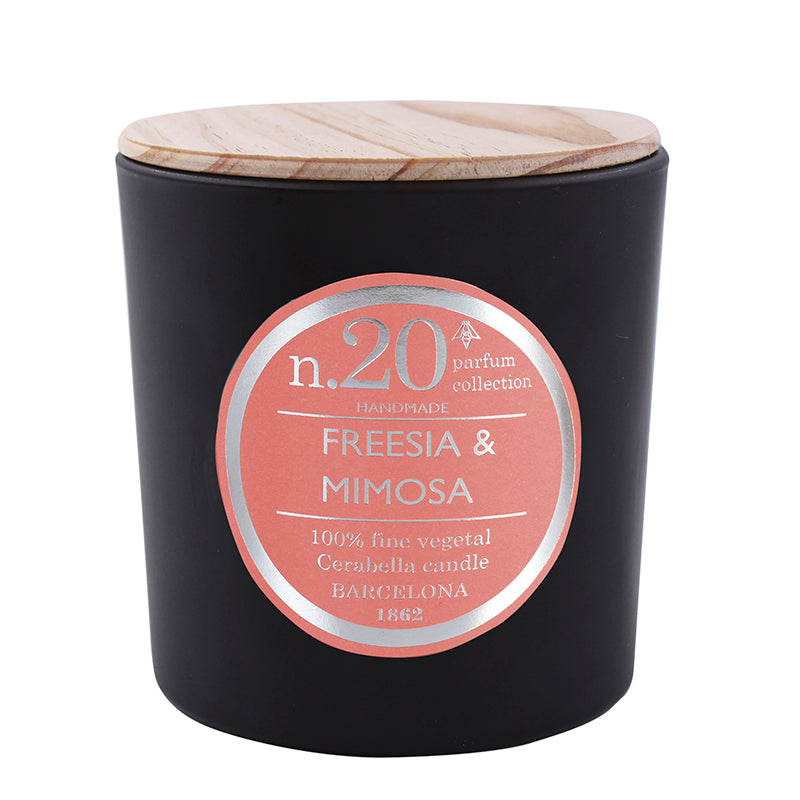 Vela perfumada en vaso de cristal negro colección "Numbers"