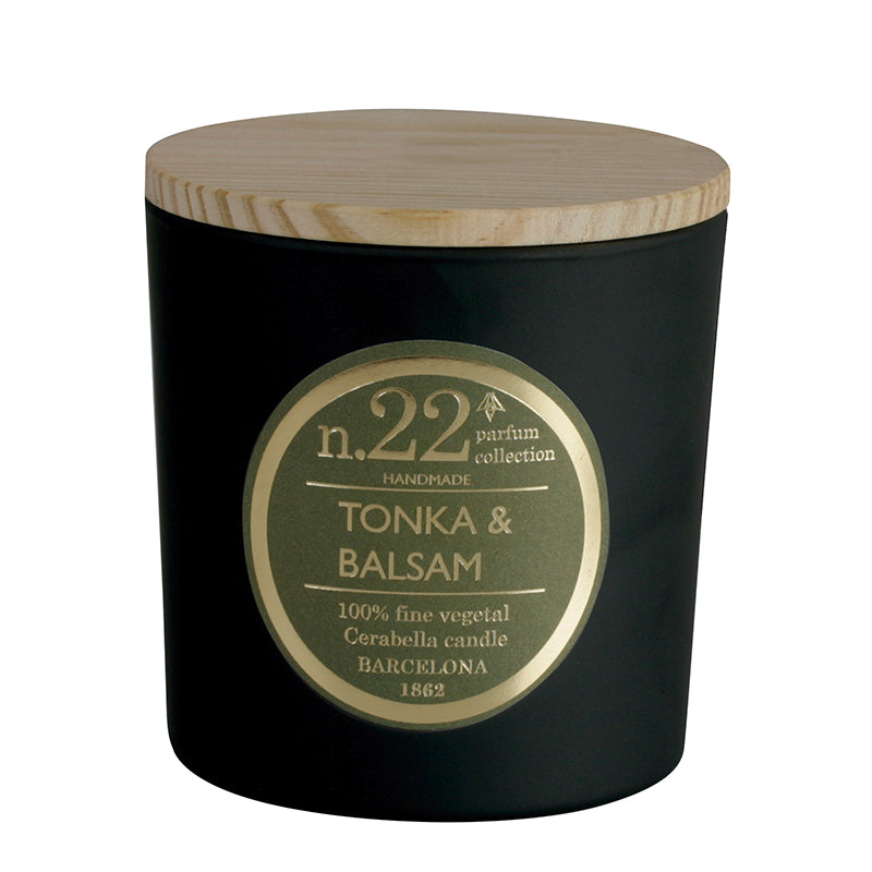 Vela perfumada en vaso de cristal negro colección "Numbers"