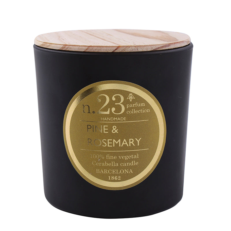 Vela perfumada en vaso de cristal negro colección "Numbers"