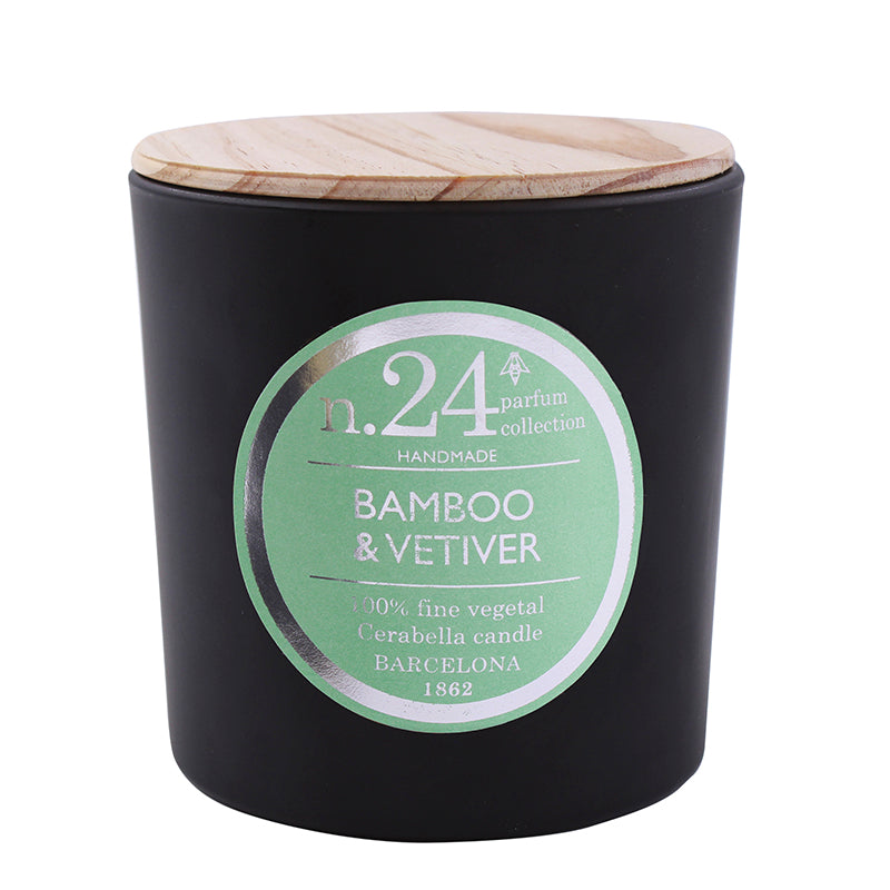 Vela perfumada en vaso de cristal negro colección "Numbers"
