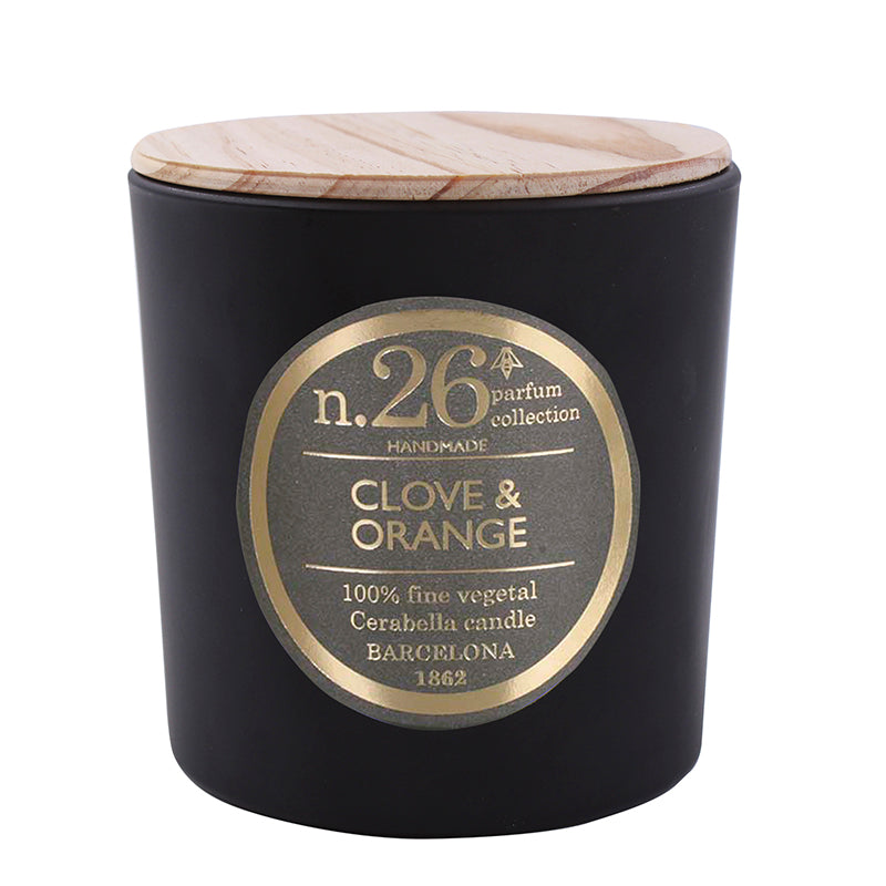 Vela perfumada en vaso de cristal negro colección "Numbers"