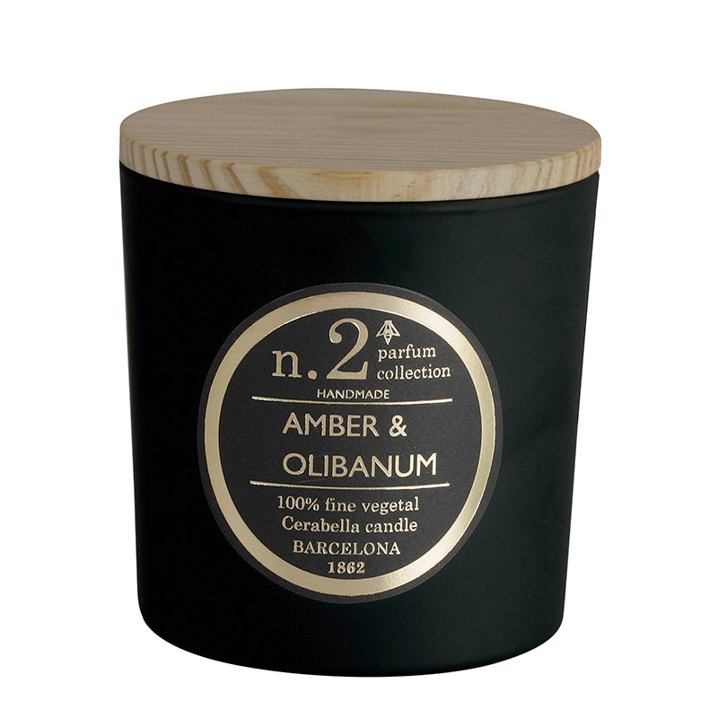 Vela perfumada en vaso de cristal negro colección "Numbers"