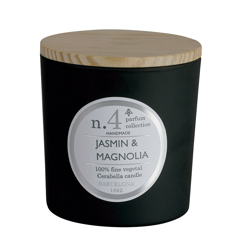 Vela perfumada en vaso de cristal negro colección "Numbers"