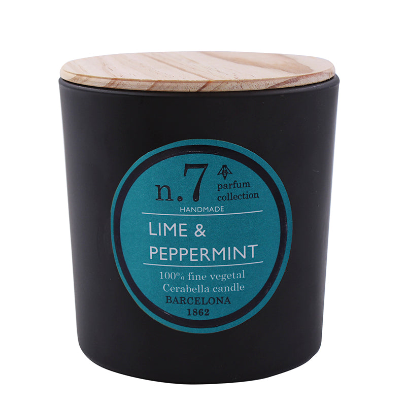 Vela perfumada en vaso de cristal negro colección "Numbers"
