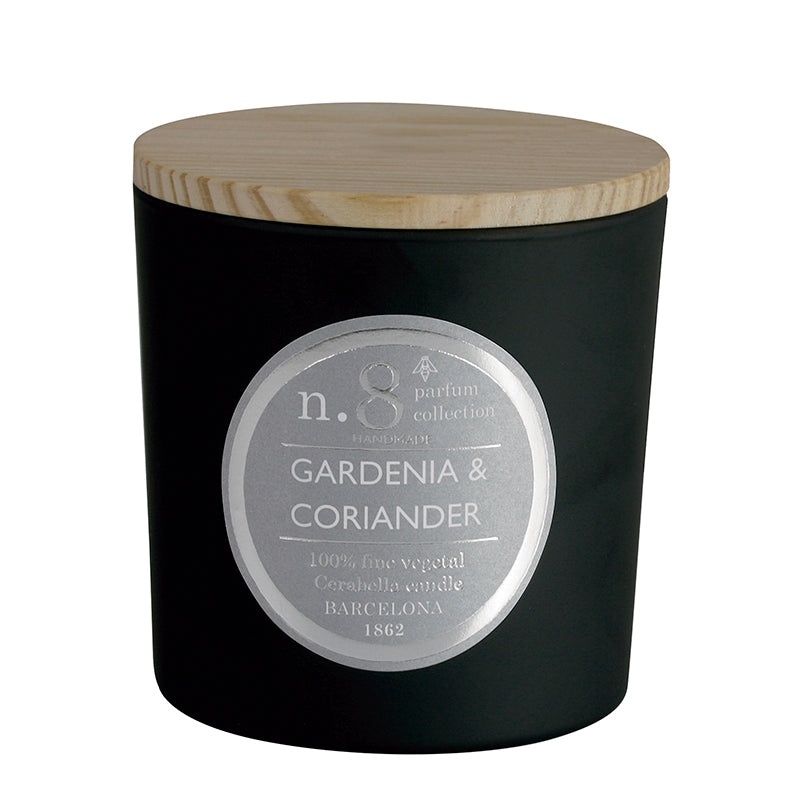 Vela perfumada en vaso de cristal negro colección "Numbers"
