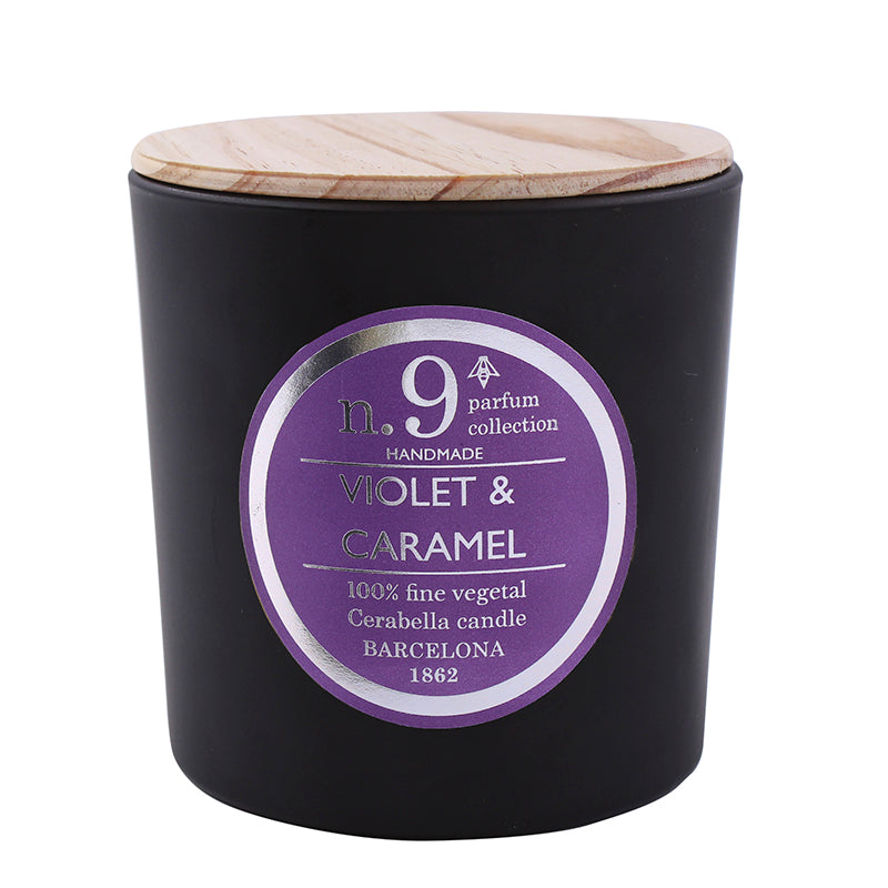 Vela perfumada en vaso de cristal negro colección "Numbers"