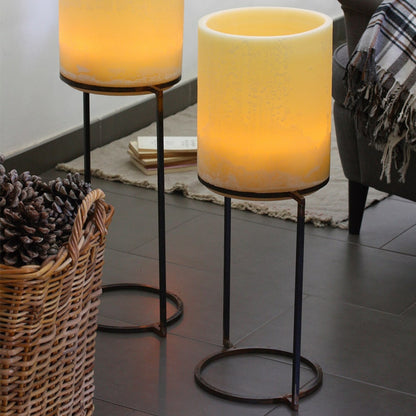 Candelabro para vela hueca cilíndrica