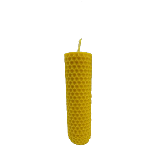 Vela de cera de abeja natural de 14 x 2 cm