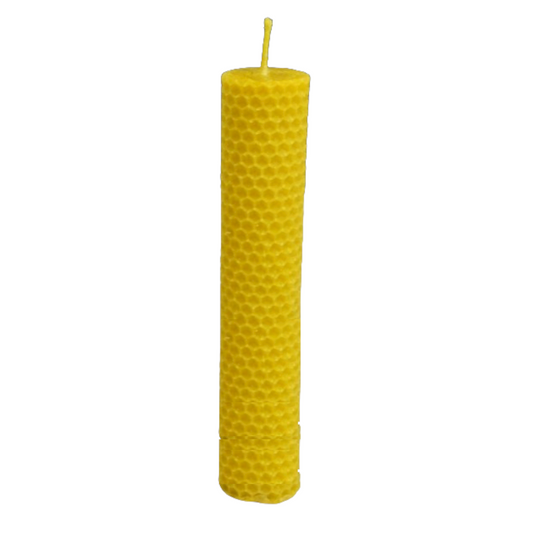 Vela de cera de abeja natural de 20 x 4 cm