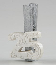 Silver wooden clip 25th anniversary with 4 torinos