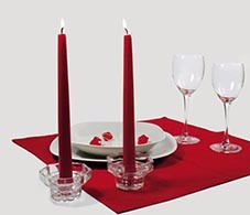 Vela de candelabro de 20 x 2 cm.