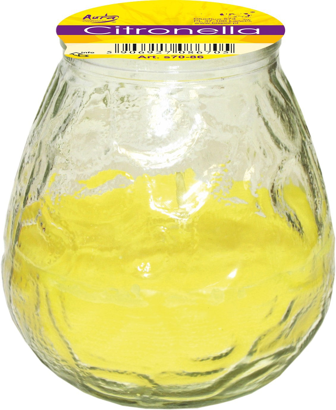 White glass glass "GRAN BISTROT" 105 x 100 mm citronella
