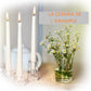 SUPER OFERTA!! Caja de 40 velas candelabro color blanco de 25 x 2,3 cm.