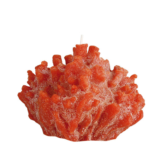 coral decorative candle
