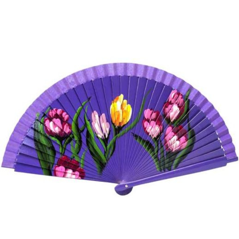 Wooden fan "Lovely". Hand painted!!