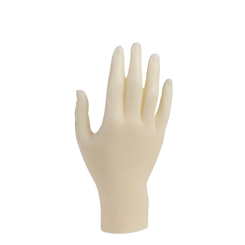 Vela escultura de cera con forma de mano