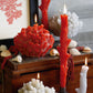 Vela decorativa coral candelabro