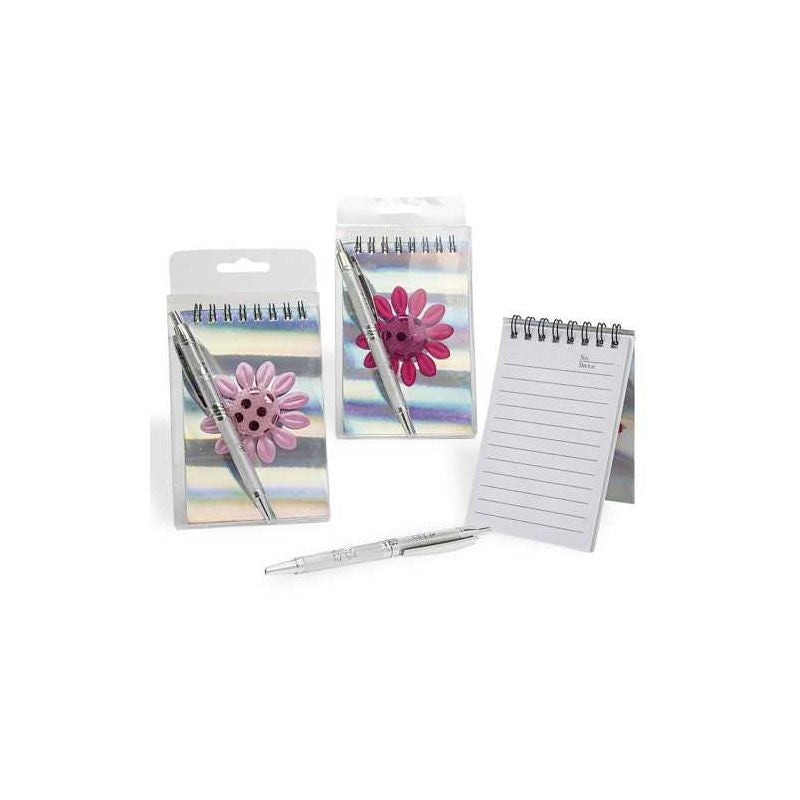 Libreta y bolígrafo modelo flor