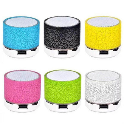 Mini altavoz bluetooth con luz led, radio y USB