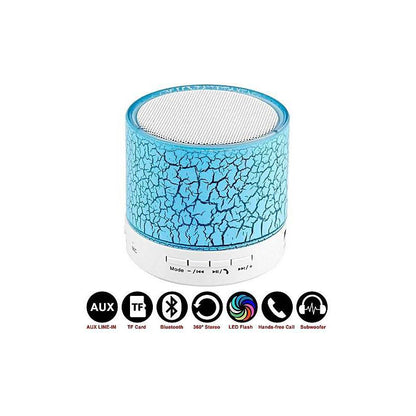 Mini altavoz bluetooth con luz led, radio y USB