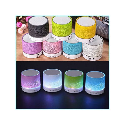 Mini altavoz bluetooth con luz led, radio y USB